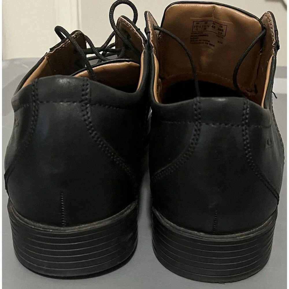 Clarks Men's Whiddon Cap Leather Oxfords black, classic cap-toe Size 11.5
